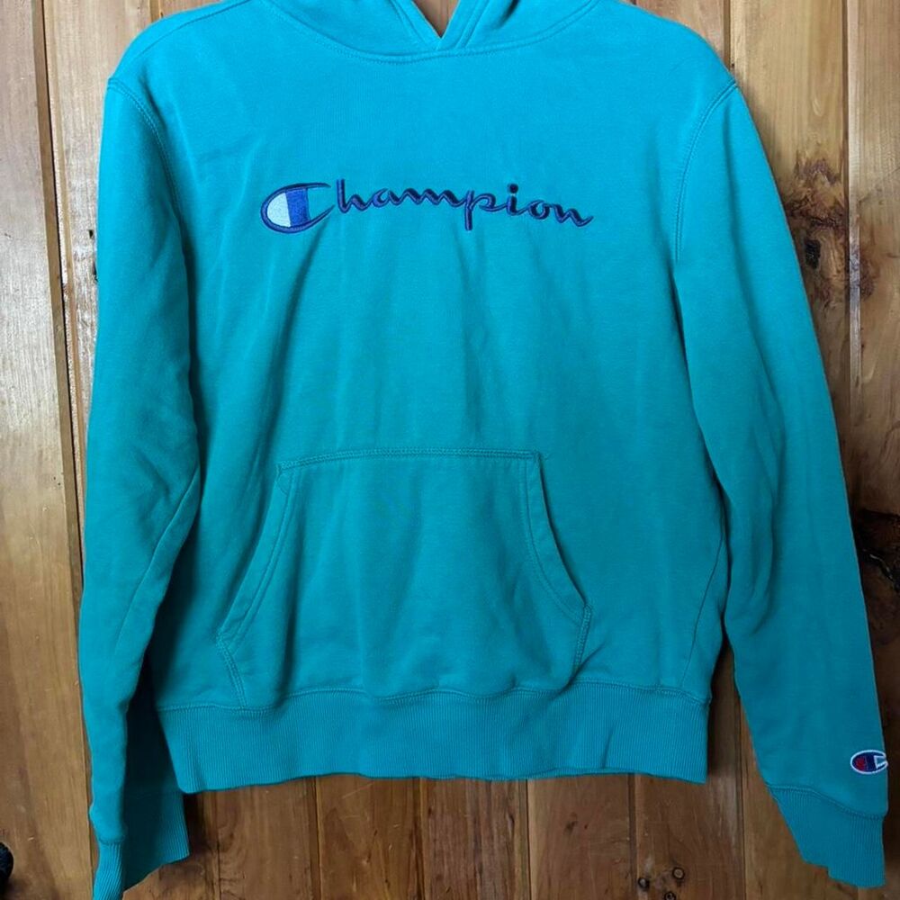 Champion Blue and Green Hoodie